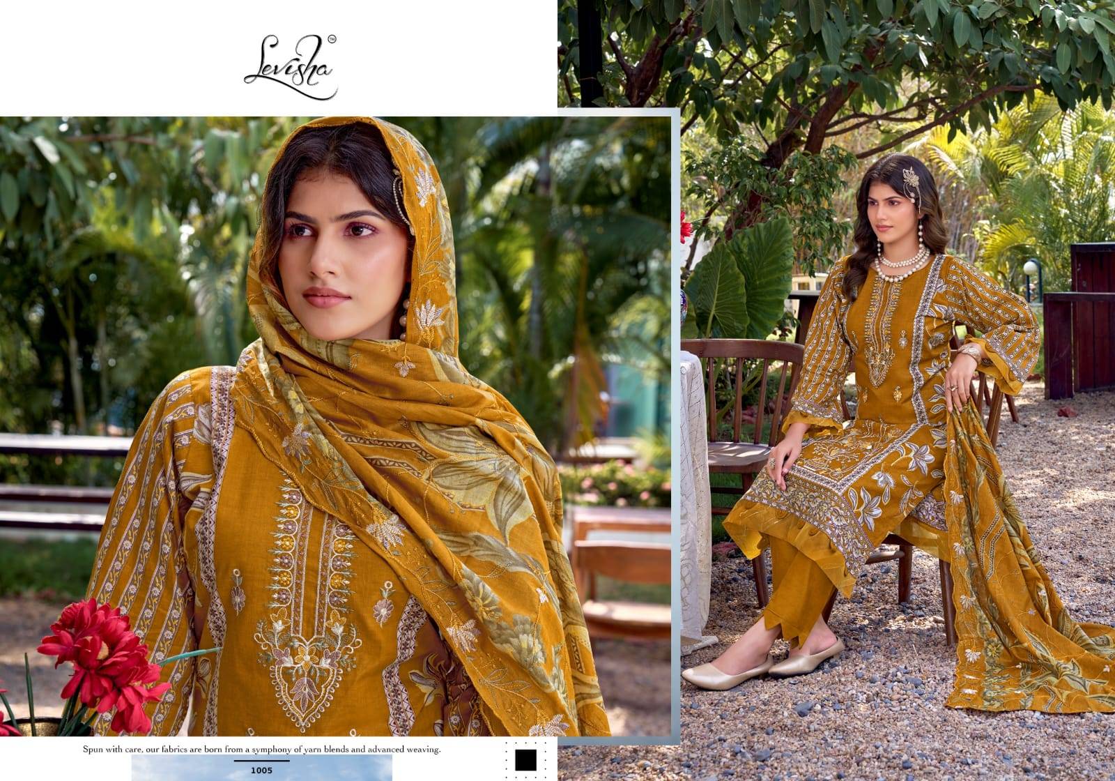 Binsaeed Nx-6 By Levisha 1001 To 1006 Series Designer Suits Camric Lawn Cotton Dresses At Wholesale Price